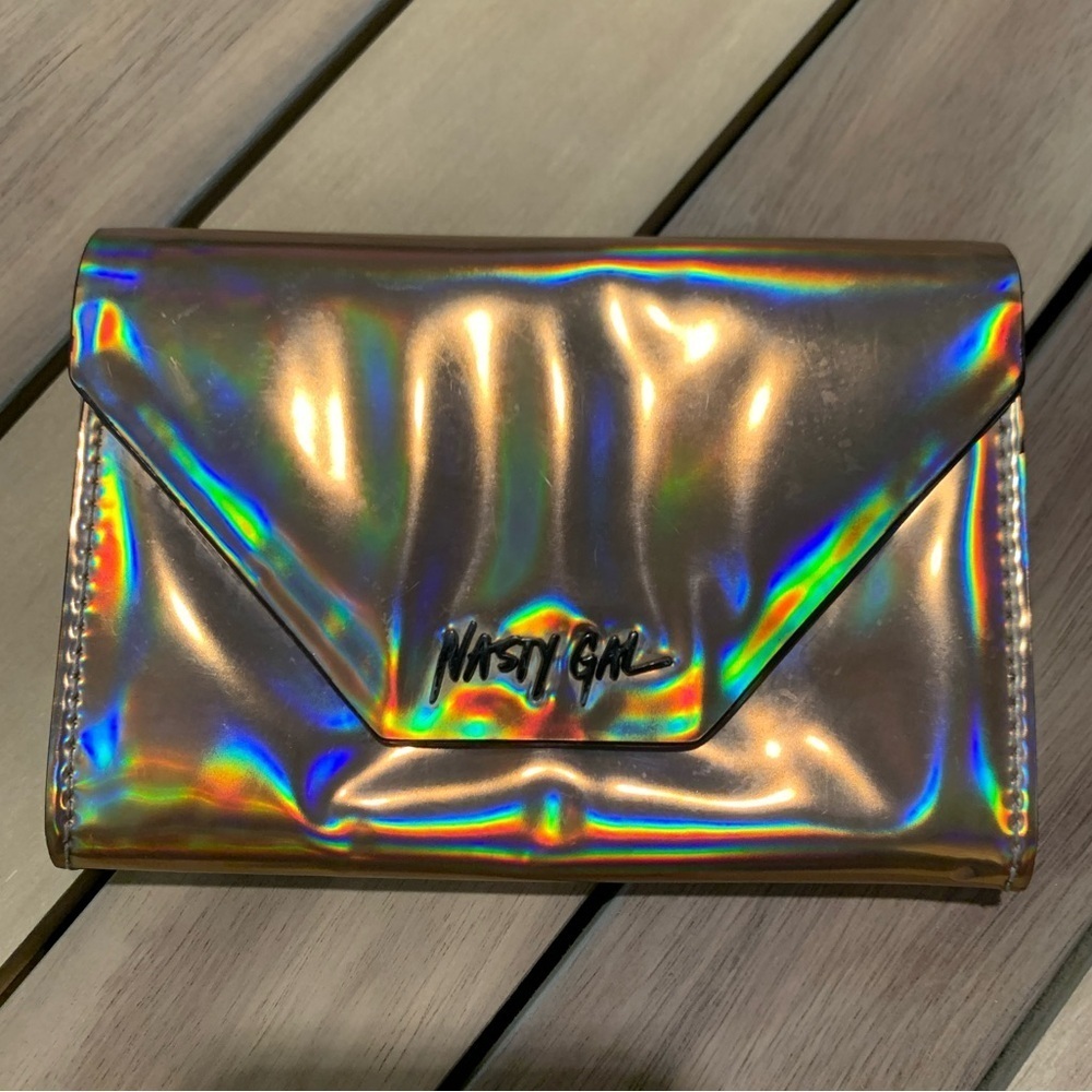 Nasty Gal Wallet, beautiful color! Very good condition! Hologram wallet